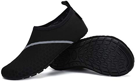 SAGUARO Tofflor för kvinnor och män, lätta tofflor, storlek 36–47, Schwarz01, 44/45 EU