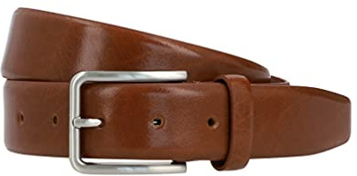 Gusti Echt Leder Gürtel - Roy Ledergürtel mit silbernen Schnalle Belt Businessgürtel Arbeitsgürtel Schlicht Damen Herren