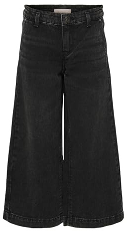 ONLY Mädchen Kogcomet Wide Dnm Pim528 Noos Hose, Washed Black, 140 EU