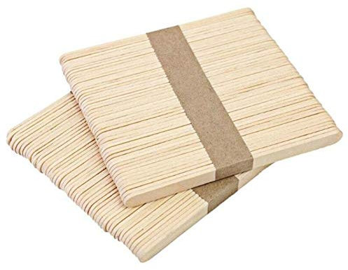 REACHYEA 100 unids/set palillos de paletas de madera natural Pop palillos de madera artesanía de helado palillos de paletas Accesorios