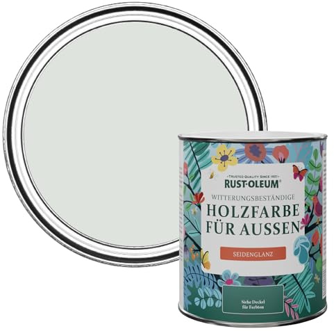 Rust-Oleum Holzfarbe Für Aussen, Wetterschutz, Seidenglanz, 750 ml, Bibliothek Grau