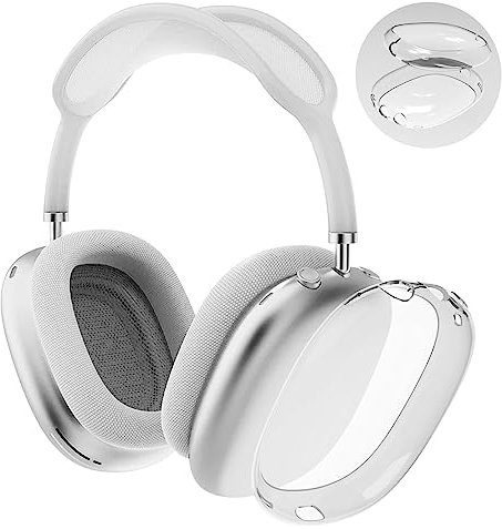 Ainiv Protective Case Compatible with Airpods Max, 2 Pack Soft TPU Anti-Scratch Skin Cover for Airpods Max, Shockproof Accessories for AirPods Max Headphones (Crystal Clear)
