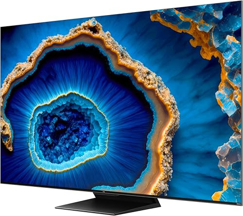 TV QLED Mini LED TCL 50C805 127 cm 4K UHD Google TV Aluminium brossé