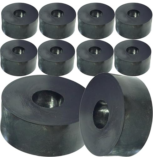 Distanziali larghi M5 in nylon nero, rondelle distanziali ID (diametro interno) 5,3 mm, OD (diametro esterno) 15 mm, spessore 10 mm M5 x 15 mm x 10 mm (confezione da 10)