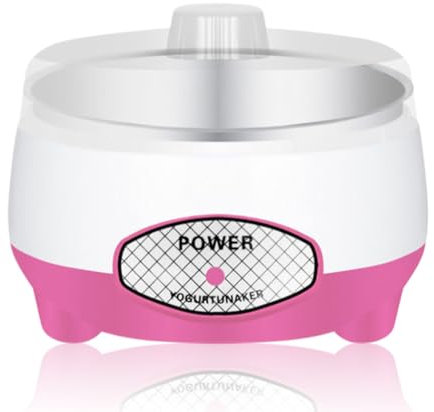 Yogurtera compacta de 1,2 L, yogurtera Totalmente automática con Revestimiento Desmontable, fácil de Limpiar, Inicio con un Clic para Hacer Yogur Griego casero Fresco Pink