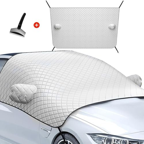 WEQTYSAB Schneedecke für Autos, für VW Touran 2006-2015 Faltbare Frontscheibenabdeckung Winter Sommer Scheibenfrostschutz Abdeckung