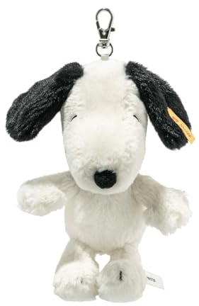 Steiff Snobben hänge 15 cm vit, nyckelring, Snobben plyschhänge, gosedjurshänge med nyckelring av gosig mjuk plysch, maskintvättbar