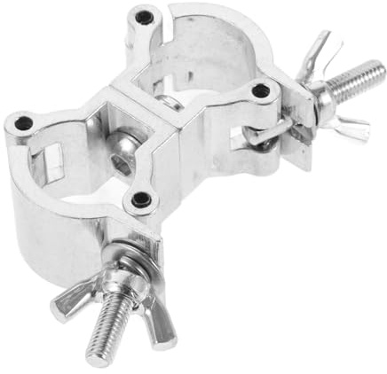 Kisangel Aluminum Alloy Cross Buckle Double Clamp Light Mount Clamp for Pole for Dj Stage Lighting Setup Metal Truss Light Hooks