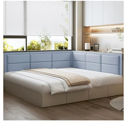 Antikollisions-Wandpolsterung, 3D-Antikollisions-Wandaufkleber For Kinder, Abziehen Und Aufkleben Von Gepolsterten Wandpaneelen, For Die Wand Im Schlafzimmer(Blue,50x400cm)
