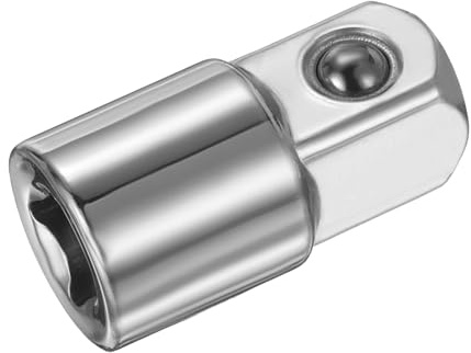 sourcing map Impact Socket Adapter 1/4 Female to 3/8 Male Square Drive Increaser Standard SAE Converter Impact Driver Ratchet Wrench Breaker Bar Conversion, Silver