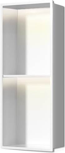 Dusch-Nischenregal aus Edelstahl, doppellagig, Metall, eingebetteter Aufbewahrungsschrank für Badezimmer-Wand und Küchenarmaturen