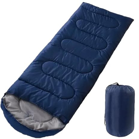 SNZ Saco de dormir para adultos y niños, saco de dormir para acampar 4 estaciones, impermeable, transpirable, ultraligero, con bolsa de transporte, para verano, primavera, otoño/invierno al aire libre