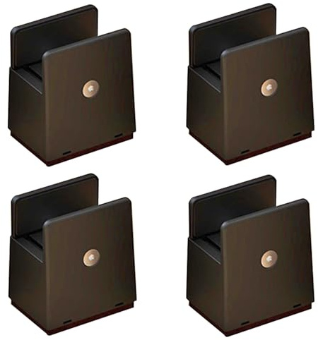 SXKLLYX 4 Patas de Aumento para Muebles, Patas Ajustables para Mesas de Centro, Armarios, Escritorios, Sofás y Estantes. Ancho Ajustable de 1 a 3,7 CM(Black,5cm/2in)