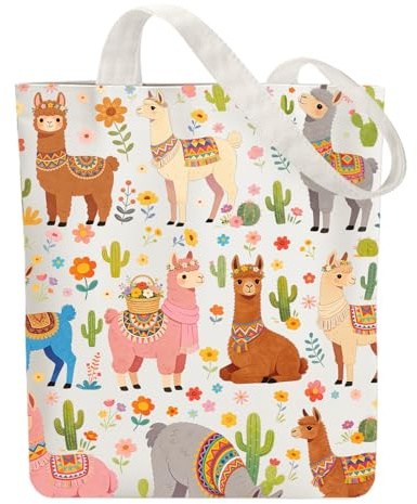 ANATTASOUL Baumwolltasche Personalisiert mit Tierdesign, Leinwand Geschenk Tragetasche für Damen Freundin Mama Schwestern Ehefrau Geburtstag, Muttertag Tasche con Cremallera 38 * 40cm