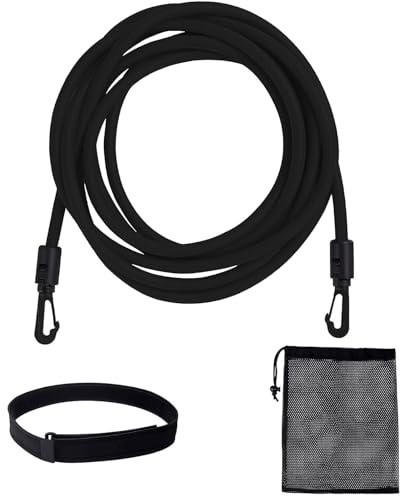 Schwimmgurt Für Pool,3 Meter Schwimmtrainer Gürtel,Schwimmwiderstand Gürtel,Schwimmhilfe Gurtel,Schwimmgurt Schwimmtrainer,Schwimmgürtel Für Pool Erwachsene,Für Widerstandstraining,Schwimm,Schwarz