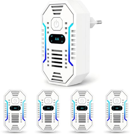 Antizanzare Ultrasuoni 4 Pezzi, Fancysky Repellente Zanzare Elettrico, Dispositivo Antizanzare da Interno, Anti Mosche per Casa Ufficio Cucina, Ultrasuoni per Topi e Insetti