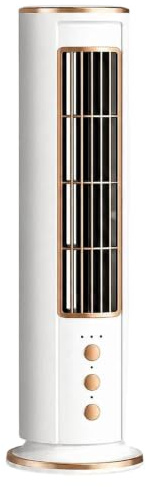 Table Top Tower Fan 3 Speeds Bladeless Oscillating Air Blow Device | Standing Tower Fan for Patio Balcony Dorm Workplace Apartment Kitchen Bedroom Home