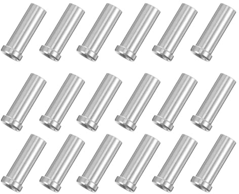 SHINEOFI 50 Pièces Gaine de Protection pour Câble de Pont Manchon de Câble en Acier Inoxydable Argenté Usage Extérieur Garde-corps de Terrasse