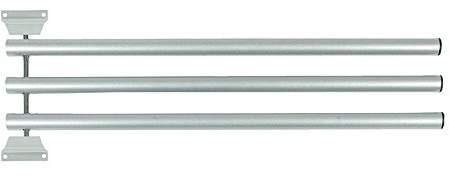 netproshop Deckenhalter mit 3 Schwenkbaren Armen Silber für Pferdedecken, Farbe:Silber