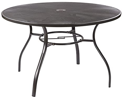 DEMA Streckmetalltisch Metalltisch Gartentisch Tisch rund Las Vegas 120 x 71 cm