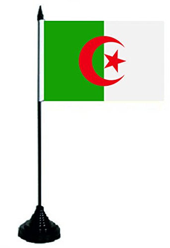U24 Table Drapeau Algérie Drapeau de table drapeau 10 x 15 cm
