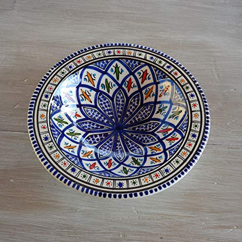 Lot de 6 assiettes Tebsi Bakir bleu - D 23 cm