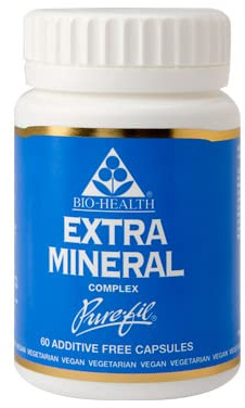 Bio-Health Extra Mineral Complex Food Supplement for General Health, Multi Mineral Calcium, Zinc, Magnesium and Iron, Supports Muscular Activity and Nerve Function, 60 Capsules