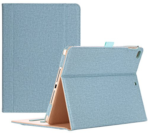 ProCase Custodia iPad 9.7 2018/2017 Custodia iPad - Custodia Stand Folio per iPad 9.7 pollici, anche in versione iPad Air 2 / iPad Air -Blu verde