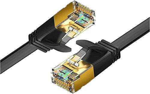 Reulin Cavo Ethernet 10M Cat.7 Piatto LAN Cavo 10G per Estensione WiFi, Modem Router Internet, Interruttore di rete, Adattatore di presa RJ45, Splitter Ethernet, PS3-PS4 Pro, Laptop