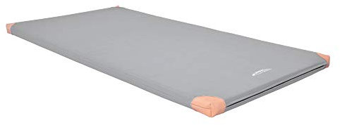 Turnmatte 200 x 100 x 6 cm – mit Lederecken oder Tragschlaufen – RG 120, RG 80 oder RG 35 – rutschfester Bezug – für Schule, Verein, Kindergarten – Made in Germany (Grau, RG 120)