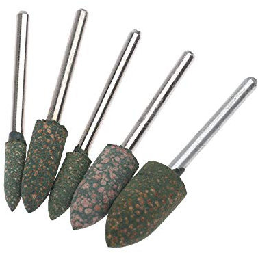5 uds, Vástago de goma de 3 mm, cabezal de pulido, pulido, pulido, punto de montaje para amoladora de metal, herramienta giratoria, como se muestra