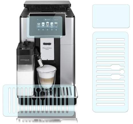 Abtropfblech Kratzschutz Folie und Display Schutzfolie geeignet für DeLonghi PrimaDonna Soul Ecam 610.75-610.74 - 610.55-612.55