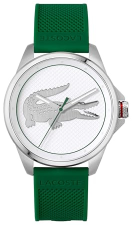 Lacoste Analog Quarzuhr für Herren Kollektion LE Croc mit Grünes Silikonarmband - 2011157