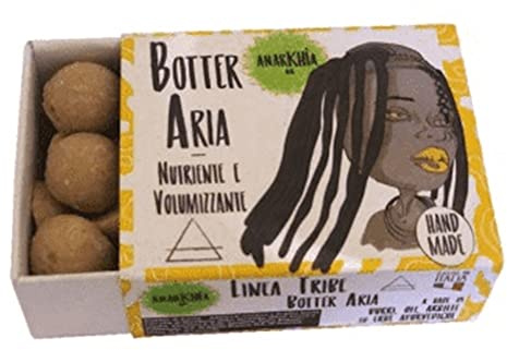 Botter Aria - Maschera Capelli Nutriente e Volumizzante - Impacco Pre Shampoo Solido Da Sciogliere In Acqua per cute e lunghezze con Burri, Oli, Argille ed Erbe ayurvediche - 50 Grammi
