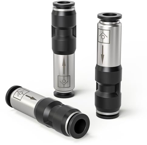 Bwintech 3 pièces 8mm clapet anti-retour pneumatique droit à sens unique, pour connecter les raccords de tuyau d'air du compresseur d'air