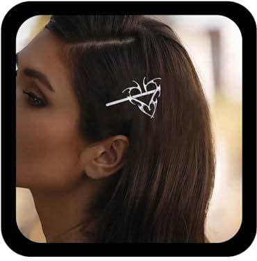 Allereya Vintage Herz Haarspange Barrette Herz Liebe Haar Seite Clip Punk Herz Haar Pin Barrette Silber Metall Herz Haarschmuck Für Frauen Und Mädchen