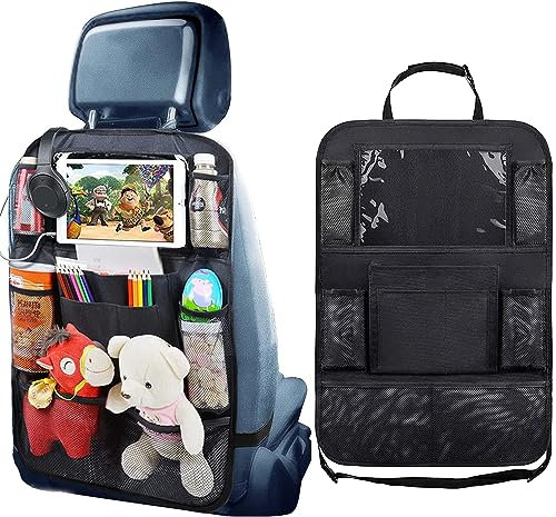 Voarge Supporto di protezione per lo schienale dell'auto, organizzatore multi-tasca, impermeabile e facile da pulire, organizer per sedile dell'auto, protezione per lo schienale dell'auto (1 pezzo)