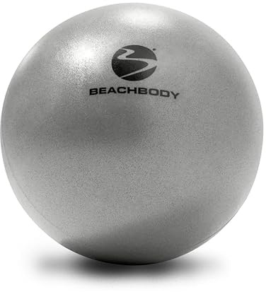BODi Core Ball for Core Strengthening, 8 Small Exercise Ball, Lightweight, Durable, Inflatable, Home Gym Workout Equipment for Yoga, Pilates, Fitness, Inflation Straw and Plug Included, Silver