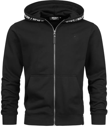 Indicode Herren INMobil Kapuzensweatjacke Zipp-Hoodie aus Baumwoll-Mix