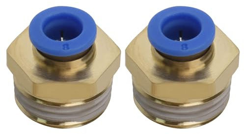 The Lord of the Tools 2 Stück 8 mm Schlauchverbinder Pneumatischer Schnellverbinder Pneumatischer Anschluss Pneumatische Schnellkupplung Pneumatische Kupplung aus Messing Schnellkupplung Pneumatisch
