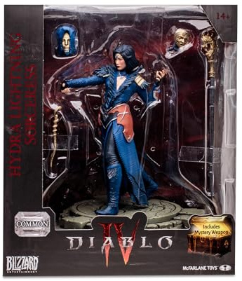 McFarlane Diablo IV Collection 64386723 Figurine du Jeu vidéo décoratif Bizak 15 cm avec Accessoires et Arme Jouet secrète pour Fans collectionneurs 14 Ans et Plus