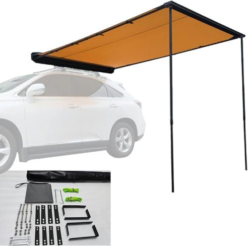 AFLEPCBRQ Toldo Camper, Toldo para Portaequipajes, Toldo Lateral Retráctil para Automóvil, Resistente a la Intemperie, Extraíble para Acampar y por Tierra