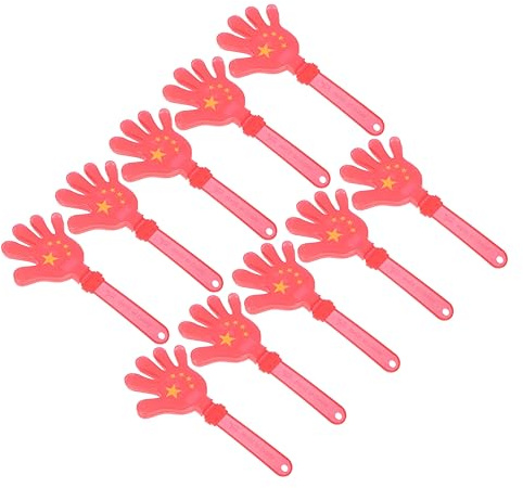Amosfun 10pezzi Batacchi di Plastica Colorati per Feste di Batacchi Rumorosi per Feste per Mani per Eventi Scolastici e Celebrazioni