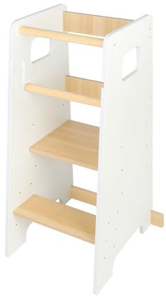 Tour d'apprentissage pour enfants et marchepied pour bébé - Marchepied pour enfant (A-blanc)