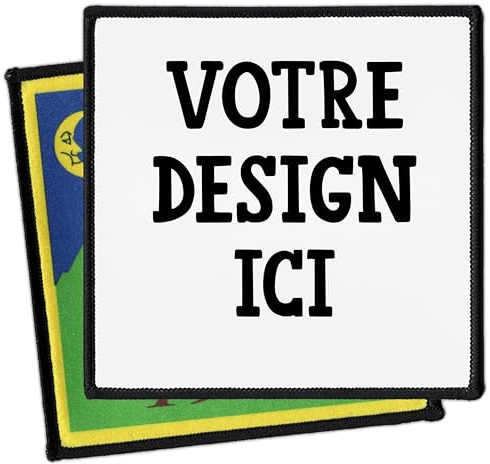 Individuell 7.6cm – 25cm Quadrat Aufnäher | Personalisiert mit Wunschmotiv – Bild, Foto oder Logo | Selbst gestalten Patch für Kleidung & Jacke | Hochwertiger Bedruckt Custom Iron On Patches (10.2cm)