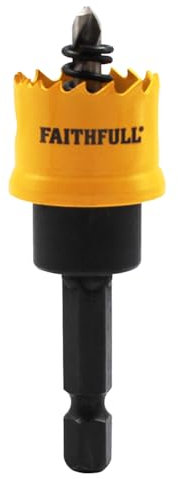 Faithfull FAIHSM20 Mini Holesaw, Fast-Cutting Hole Cutter for Sheet Metal, Stainless Steel, Aluminium - 20mm