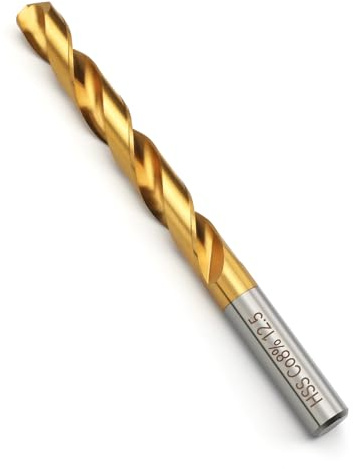 HSAWBIT Juego de brocas M42 HSS de 12,5 mm para metales duros/broca de cobalto para acero inoxidable, hierro fundido, cobre