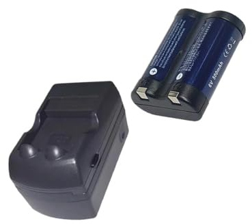 Lithium Battery：Rechargeable Lithium Battery+ Charger，Compatible For Canon，for R2cr5 2CR5 EOS 1 EOS 3 6V Camera Battery(1charger 1 battery B)