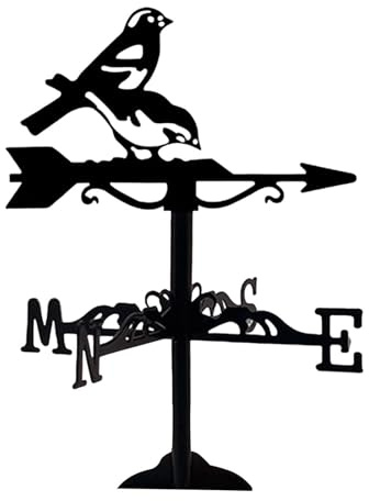 Gcljlmy Wetterfahne aus Metall, Windfahne im Retro-Stil, Windmessung im Freien, Windrichtungsanzeiger, Wetterfahne für Bauernhof, Außenhof-Dekor (Vogel)