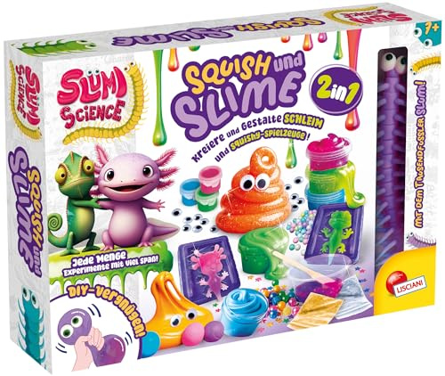 Lisciani - Slumi Science - Kit Slime et Squishy 2 en 1 pour Enfants à partir de 7 Ans - Boîte d'expérimentation DIY avec Accessoires - Jouet créatif pour Jeunes scientifiques